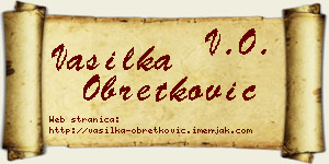 Vasilka Obretković vizit kartica